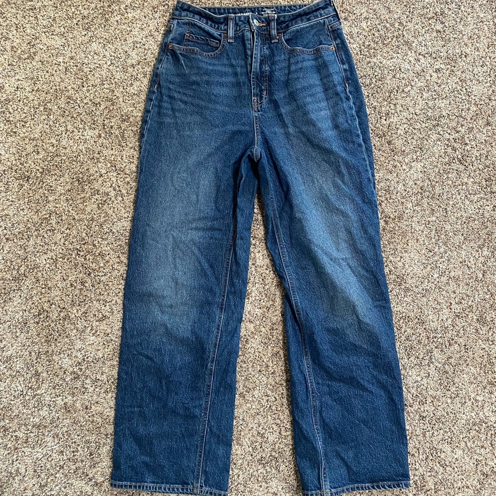 Old Navy Dark Blue Wide Leg Jeans